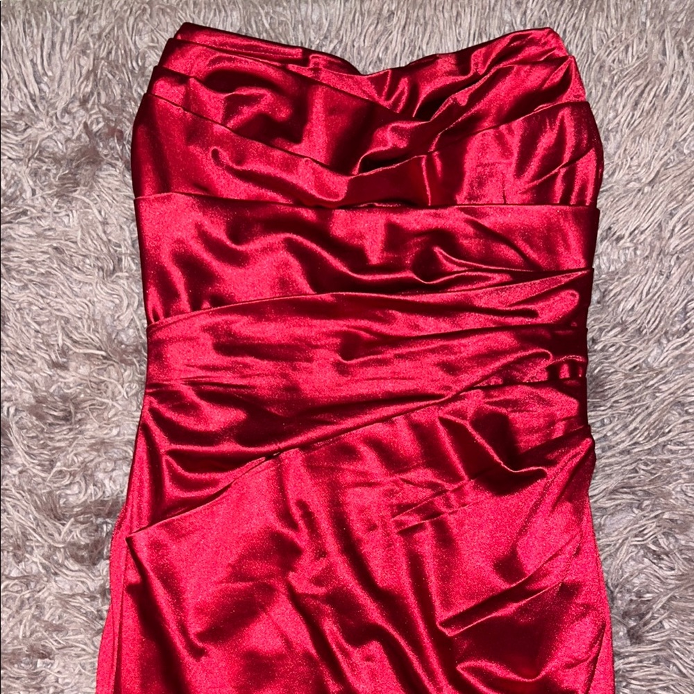 Red Strapless Sweetheart Bodycon Dress for Weddings